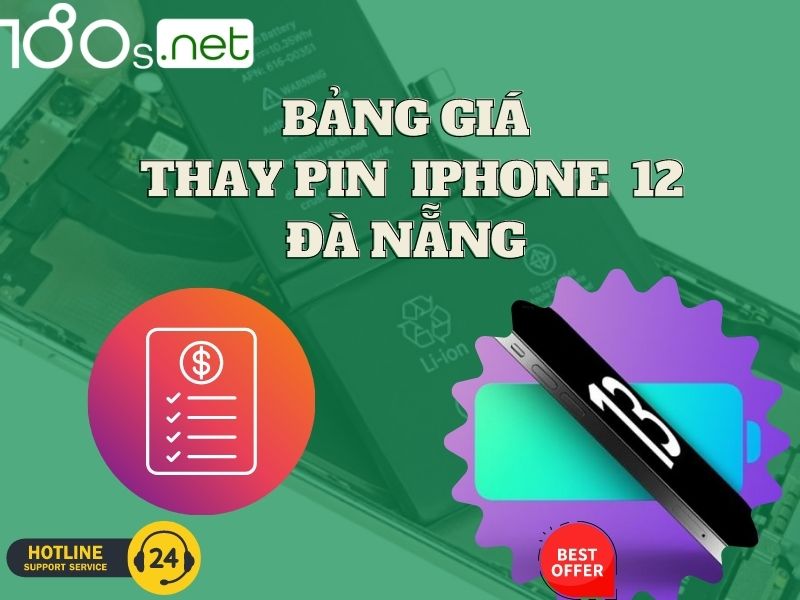 Bảng giá thay pin iphone 12 Đà Nẵng